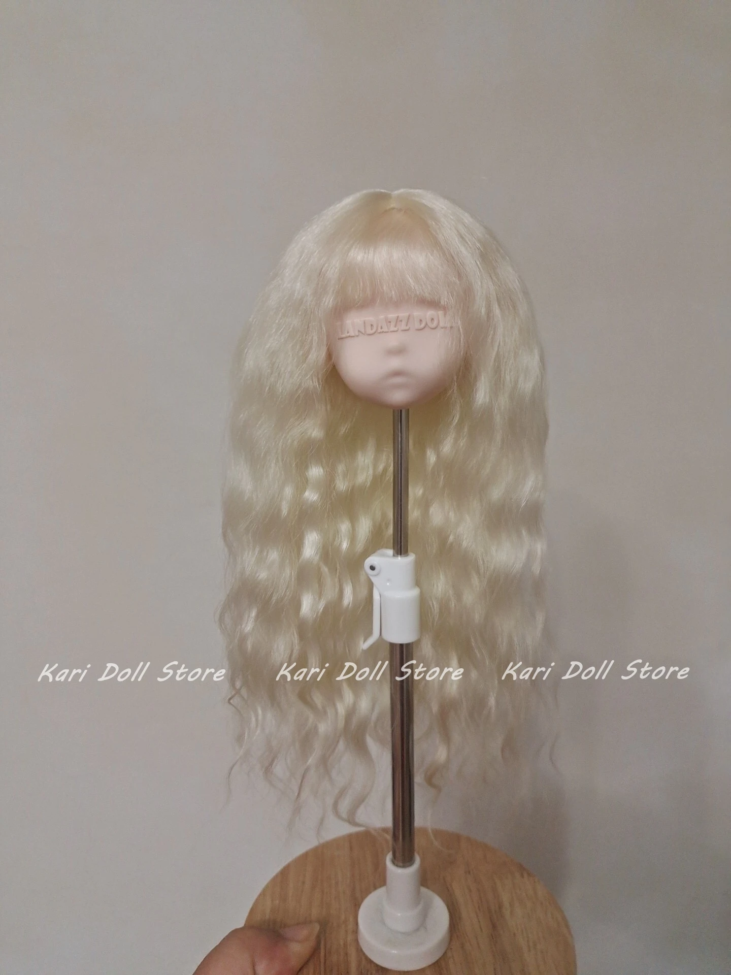 2026 카리 인형 가발 랜다즈 랜두두 인형용 천연 하드 쉘 모헤어 가발 16cm 머리둘레