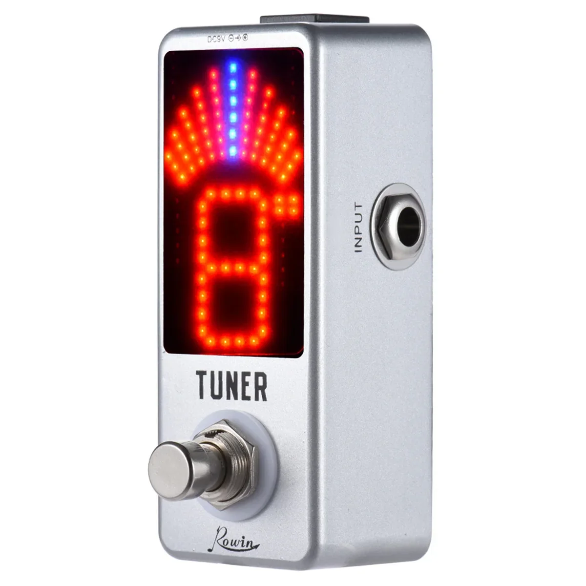 Guitar Tuning Pedal Guitar Tuner Pedal Rowin LT-910 Zinc Alloy High Precision Guitar Chromatic Tuner Pedals For Electric Guitars Accessories