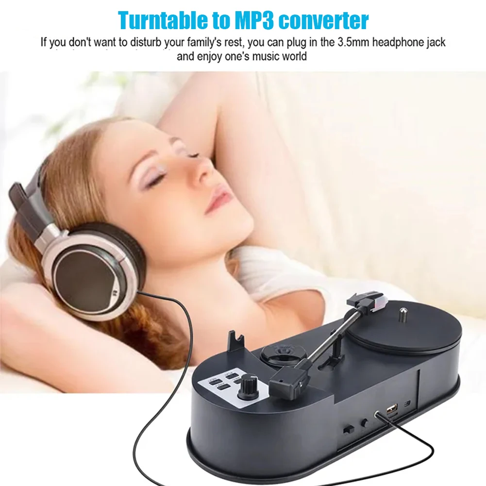 33/45RPM Ʈ   ũ  ڵ ÷̾ ̺ ȯ, MP3 TF ī/USB ̺  ũ ÷̾