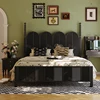 French Retro Solid Wood Beds Nordic Creative Guesthouse & Hotel Double Bed High-End Bedroom Japanese Furniture Fauteuil Lit FYBB 2