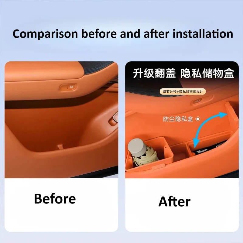 For AITO 8 M8 2025 Car Door Lower Storage Box Waterproof Front or Rear Doors Silicone Storage Organizer Tray Container Accessory detail image 4