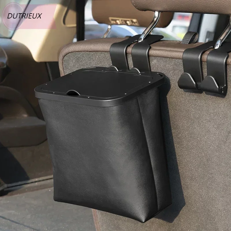 Car Trash Can Bin, Car Accessories Organizer, Garbage Cars Storage Pockets, For Trash Can, Closeable, Waterproof Outer Skin, Portable, car trash can