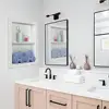 White Wood 2 Tier Recessed Wall Niche Shelves Shelf Insert Modern Contemporary Bathroom Bedroom Kitchen Storage Solution 2