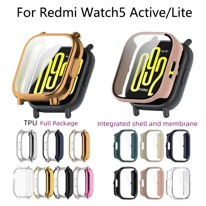 Watch Screen Protector Case Compatible with Redmi Watch 5 Active Smart Watch 5 Lite