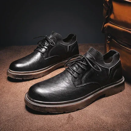 Casual leather shoes men's British business dress men's shoes new fashion leather spring breathable in summer