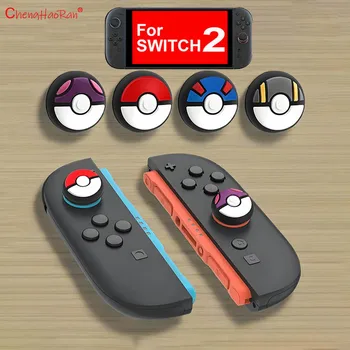 2025 NEW 4pcs/lot Cute Silicone Soft Thumb Grips Joystick Cap Analog Stick Cover For Switch 2 Joy-con Controller GameAccessories 1
