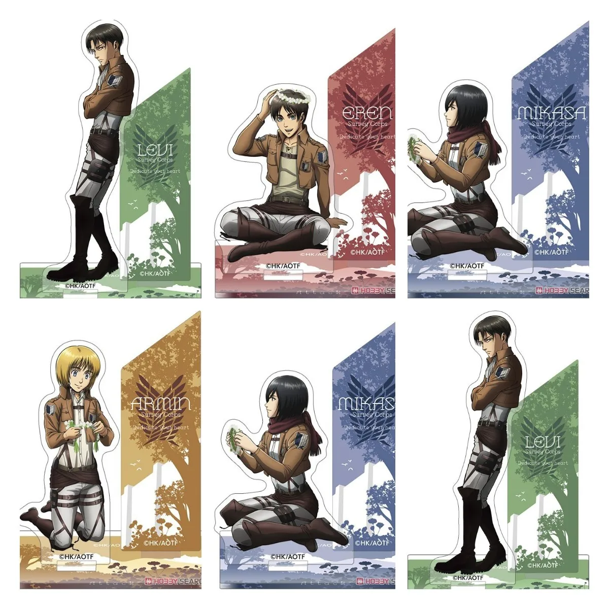 Eren, Mikasa, Armin, Hanji & Levi  Attack on titan, Titãs anime,  Personagens de anime