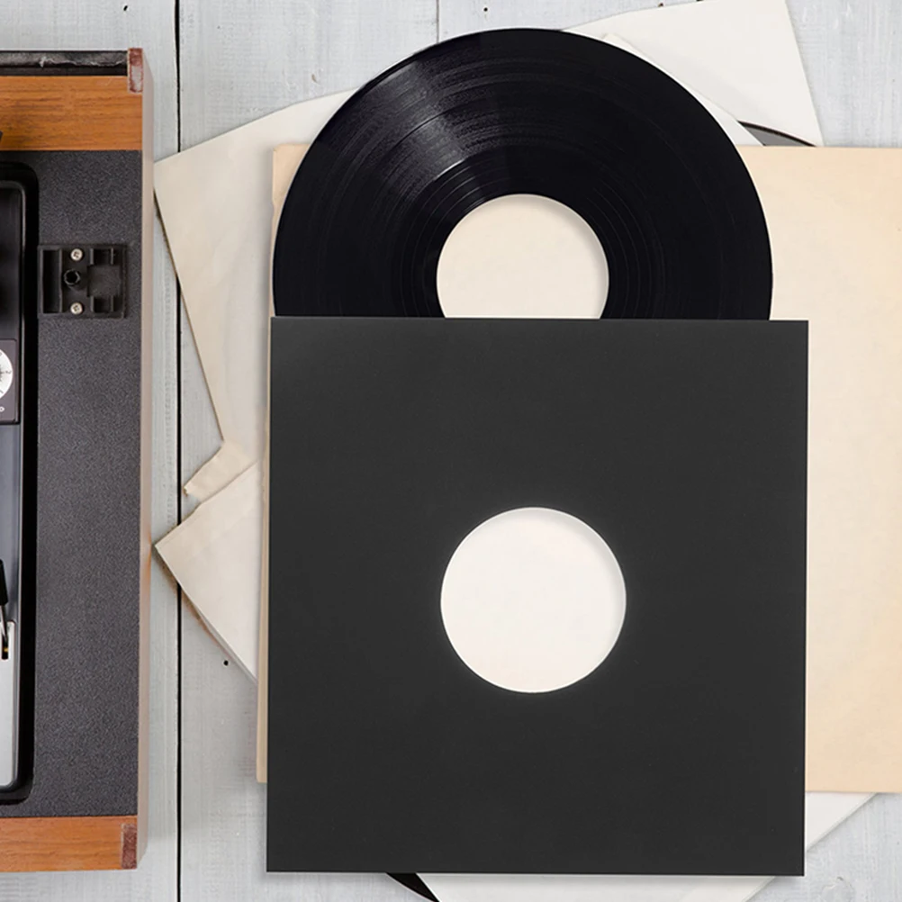 6pcs Vinyl Record Sleeves Album Protective Covers Kraft Paper Anti-Static LP Bags