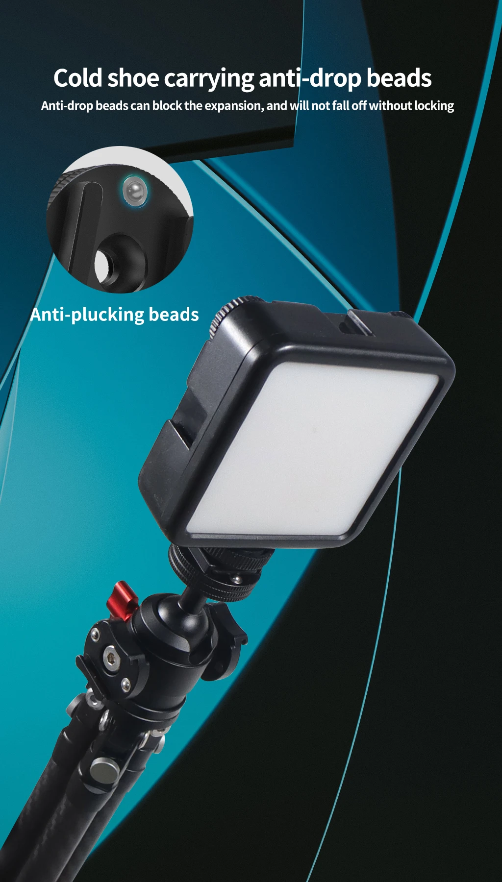1x CNC SLR Kamera Fotografie Zubehör ColdShoe 1/4" Zoll Adapter Kaltschuh zur Taschenlampenhalterung Mini Gimbals Halterung Unterstützung – Detail 15