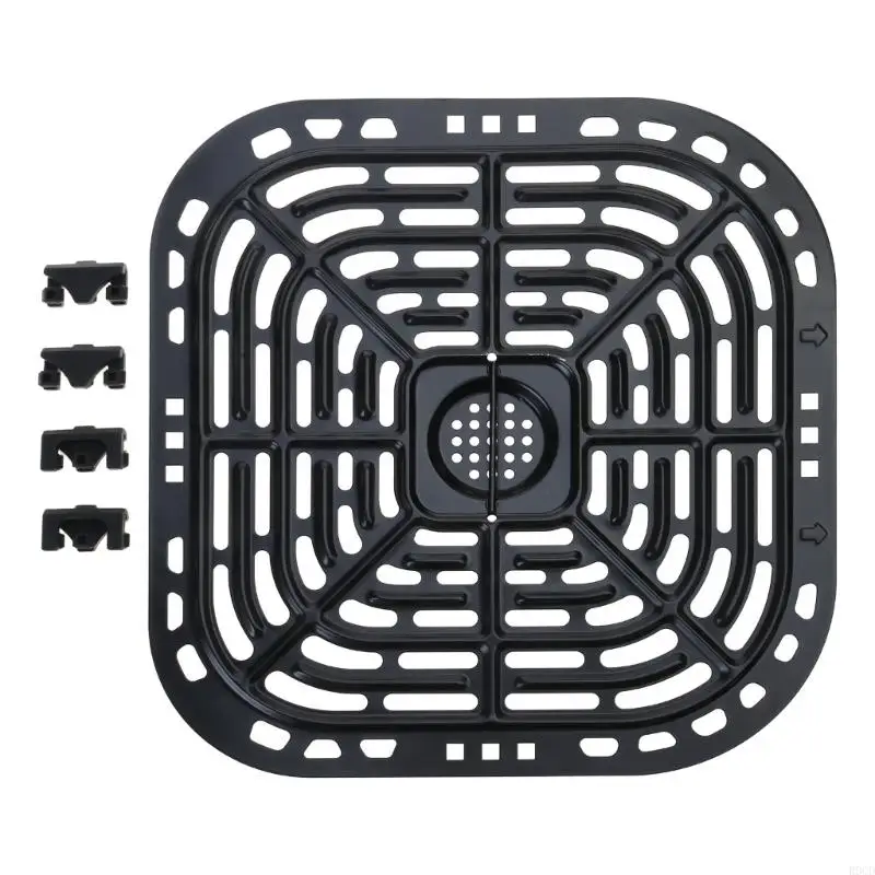 R9CD Nontoxic Air Fryer Crisper Plate Tray Rack Accessories Suitable For Ovens Pizza Vegetable Fries Healthier Frying Option