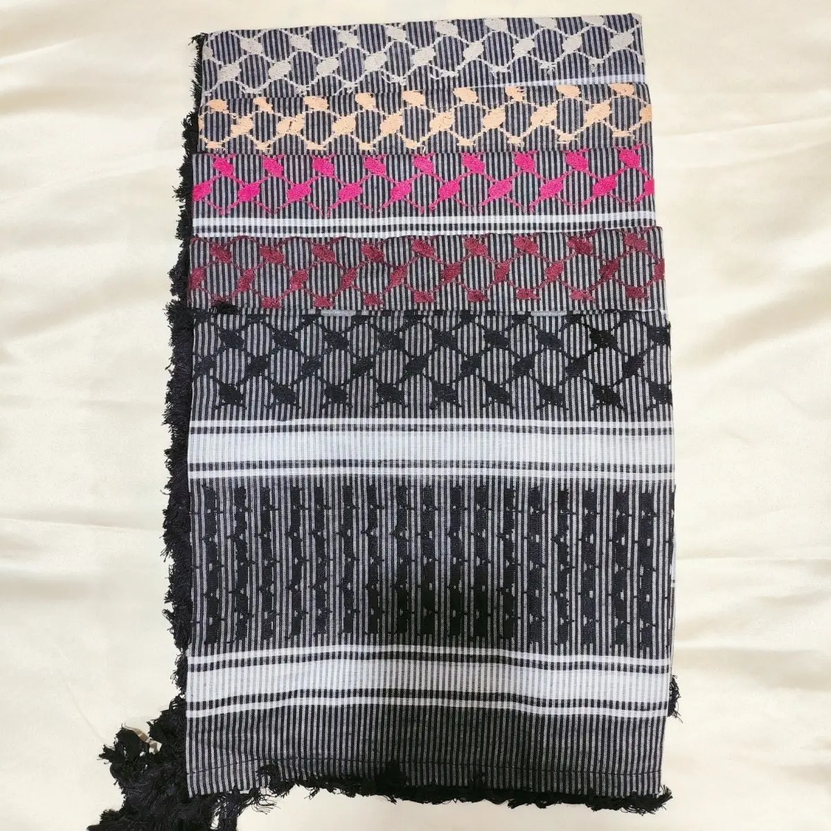 Freeshipping Turban Muslim Scarf For Men Hijab Kerchief Crochet Shawl Jewish Knit Headscarf Tassels Cotton Islam Pakistan Arab