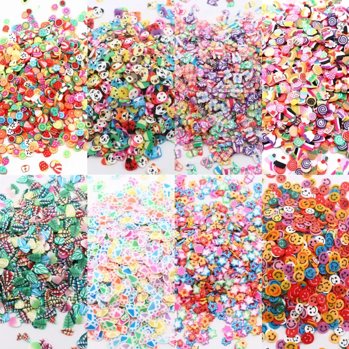 20g 5mm Mix Fruit Flower Anmails Polymer Clay Slices Sprinkles, polymer clay kit, polymer clay