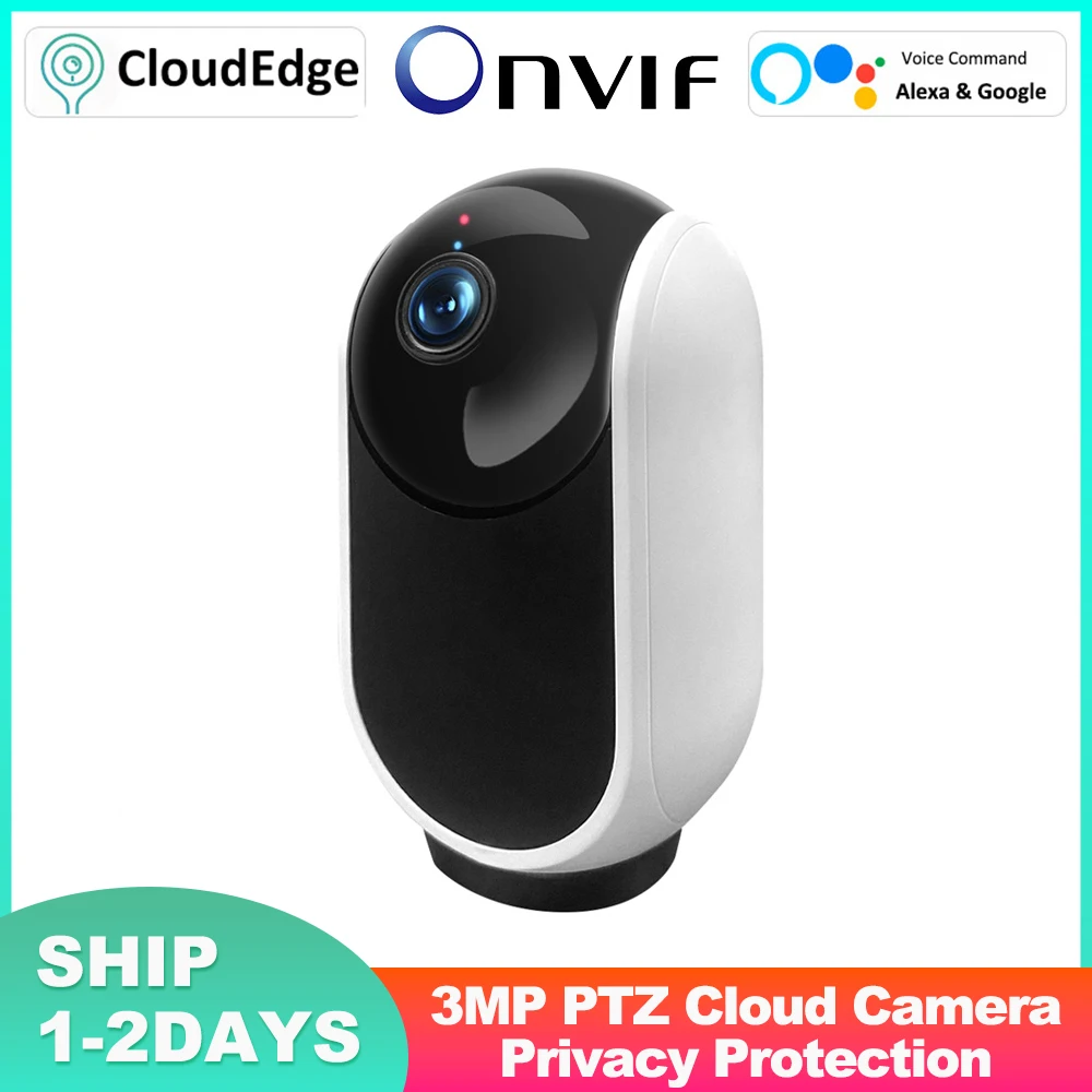 

Alexa Google Smart WiFi Onvif Indoor 3MP AI Human Detect WiFi Wireless Cloud CCTV IP Camera Auto Tracking Security Protection