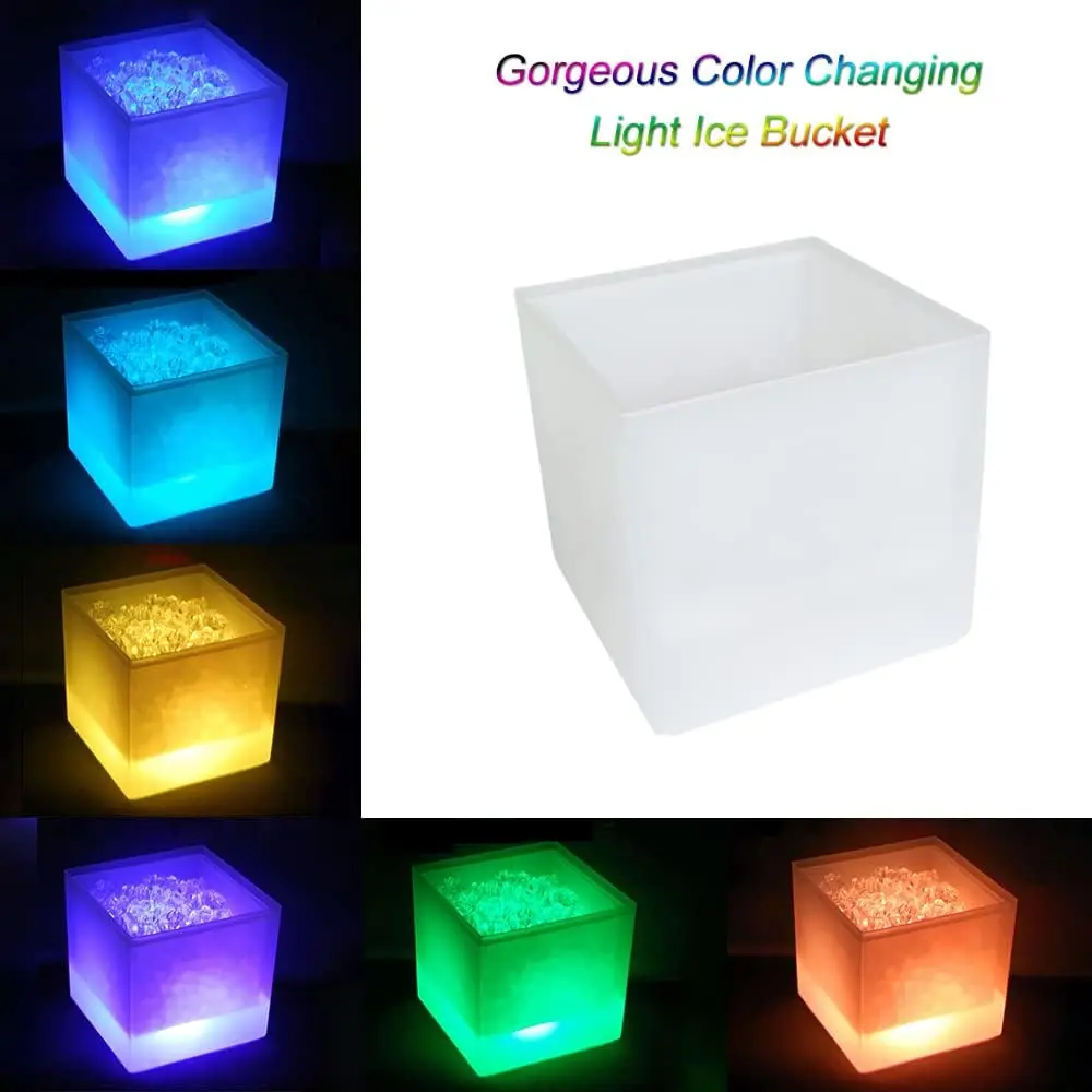 LED Ice Bucket 3.5L Double Layer for Beverage Tubs Wine Beer ice bucket