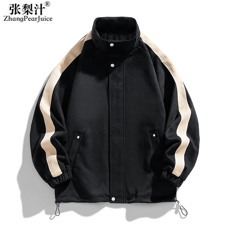 

American Spring Autumn New Men Suede Sports Jacket Men Pilot Flying Jacket Men Black Baseball Jacket Varsity Jacket Men Outdoor