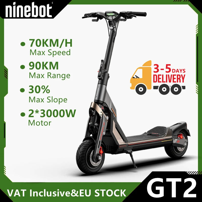 EU STOCK Ninebot By Segway GT2 Kickscooter 90KM Range 6000W Dual