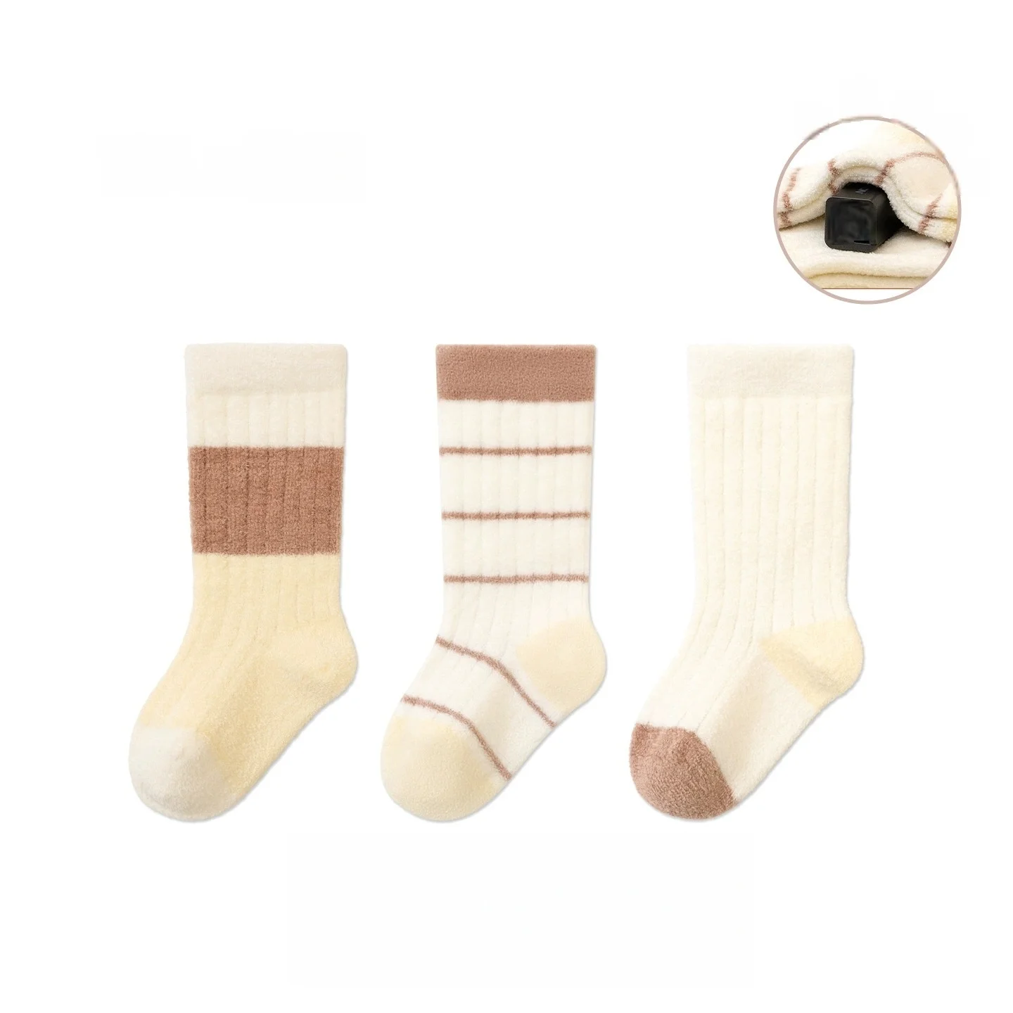 3 Pairs Children Socks Girls Socks Knee Casual Fashion Striped Printing Knee Socks Kids Breathable Cotton Girl Boys Socks