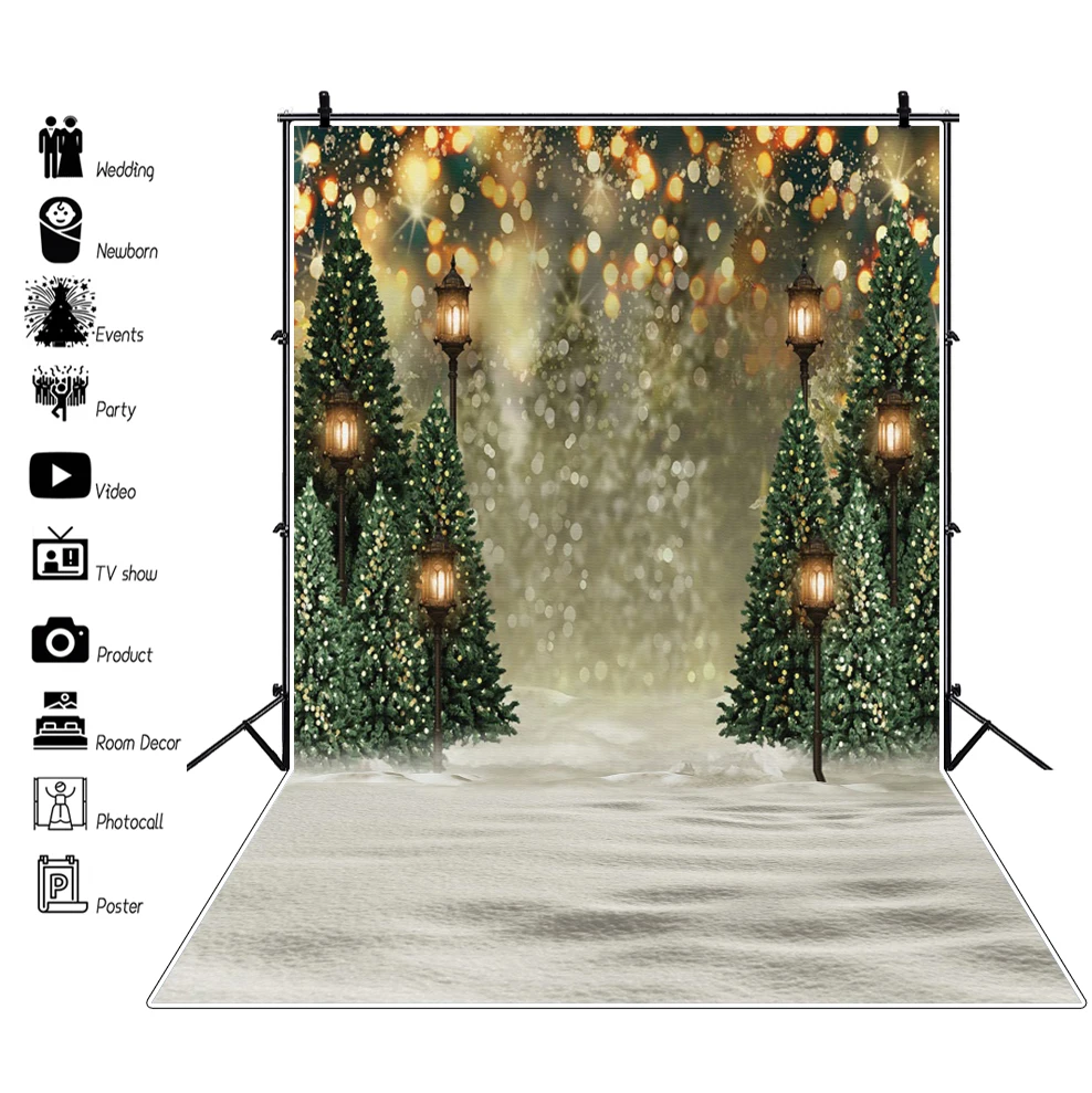 Photo backdrop Winter Forest Backdrop Photography Snow Scenery Snowflake Natural Landscape Christmas Baby Portrait Backgound Photo Studio