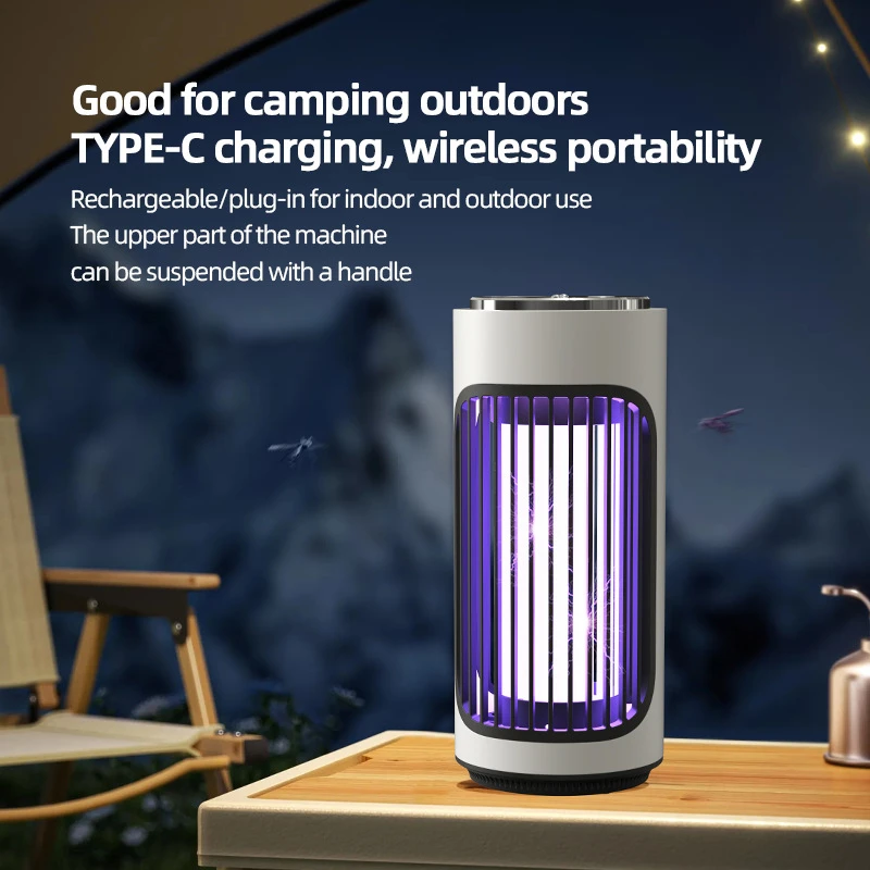 Mosquito Killer Lamp Rechargeable Automatic Mosquito Light Electric Shock Kill Desktop Wall Hang Dual Use 2025