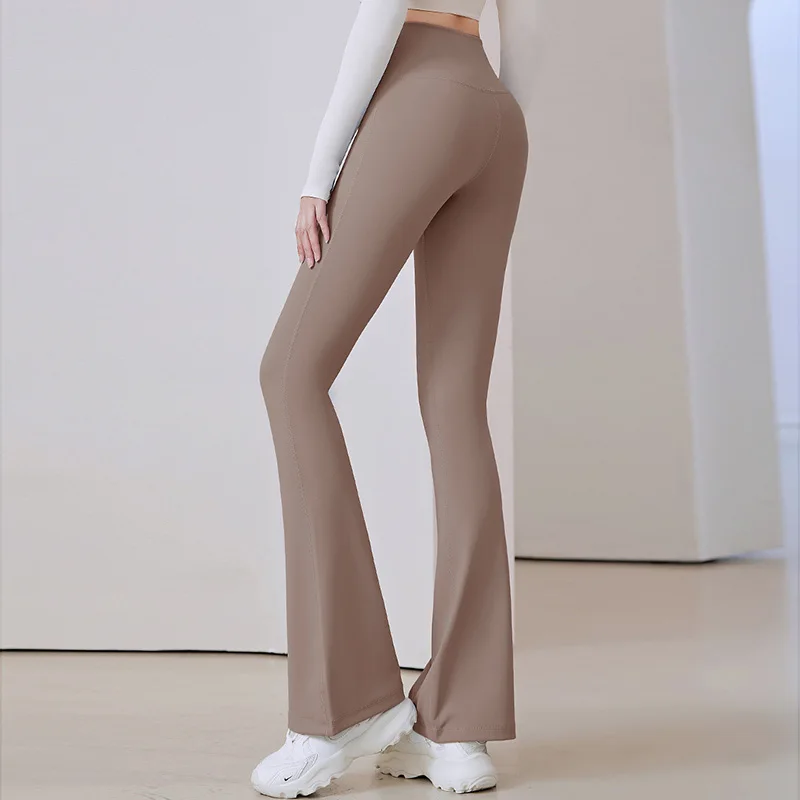 플레어 레깅스 요가 바지 하이 웨이스트 와이드 레그 팬츠 여성용, 체육관 스포츠 블랙 플레어 팬츠 플러스 사이즈 피트니스 바지 2023 신상품