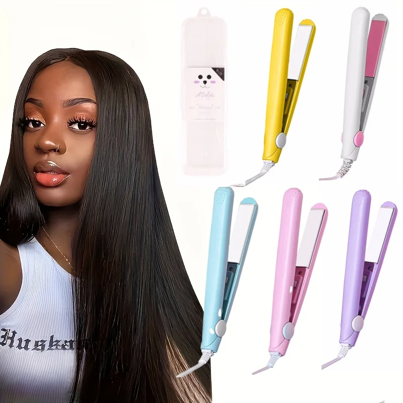 Mini Hair Straightening Iron Flat Curling Splint with Ceramic Split