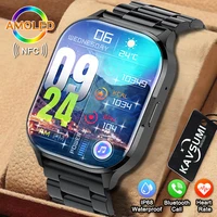 New Smartwatch Man Women AMOLED Screen Bluetooth Call  NFC Sport Watch health Sport Smart bracelet Music Smart Watches 2.01inch