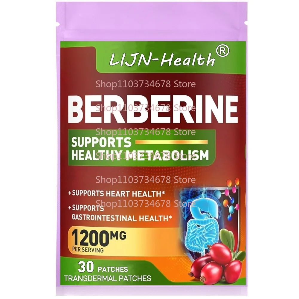 30 Patches Berberine Transdermal Patches Natural Support for Metabolic Heart and Gastrointestinal Health