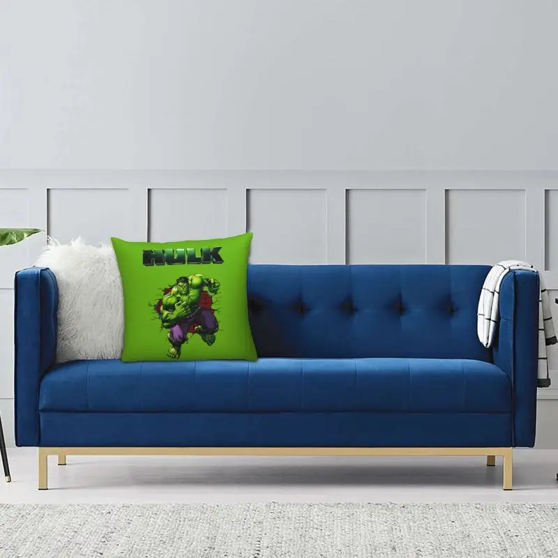 Custom Luxury Hulk Superhero Cushion Covers 45x45cm Soft Throw Pillow for Car Square Pillowcase 5