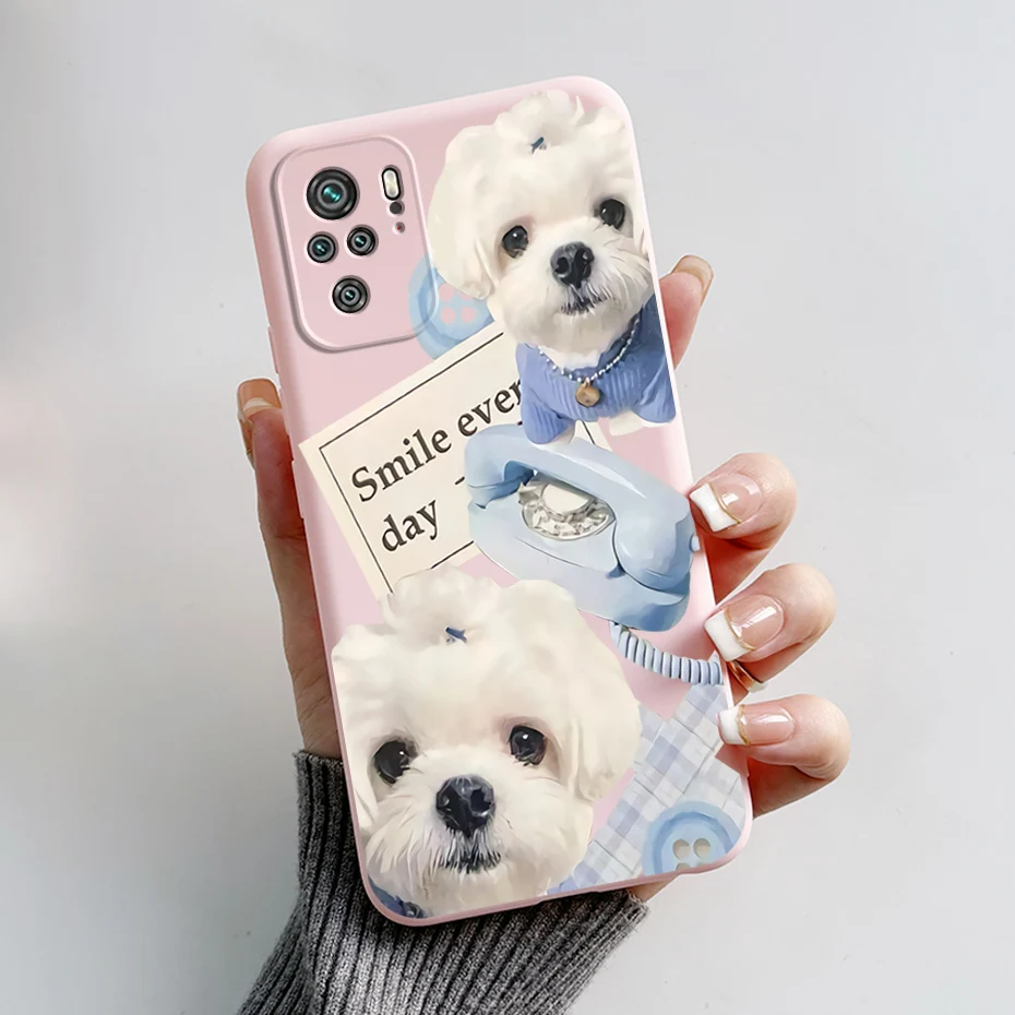 Adorable Panda & Dog Silicone Soft Cover for Xiaomi Redmi Note 10 Series