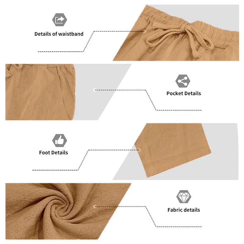 Men's Autumn Loose Trend Linen Solid Color Simple Lapel Long-Sleeved Shirt Beach Trousers Set