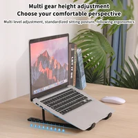 Support de Base de refroidissement pliable pour ordinateur Portable, support de radiateur pour ordinateur Portable, support rehausseur avec 1 ventilateurs de refroidissement 2