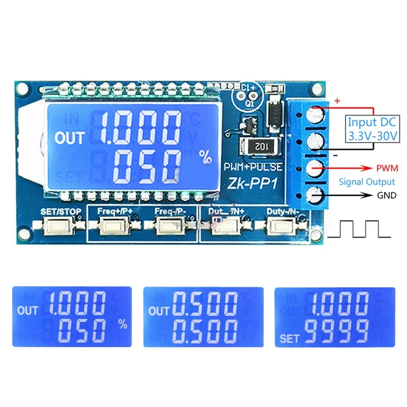 NEW-PWM ޽ ȣ ߻ PWM ޽ ļ Ƽ Ŭ  LCD ÷ 1Hz-150Khz 3.3V-30V PWM