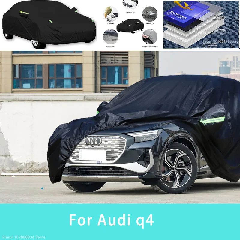 

For Audi q4 Outdoor Protection Full Car Covers Snow Cover Sunshade Waterproof Dustproof Exterior Car accessories