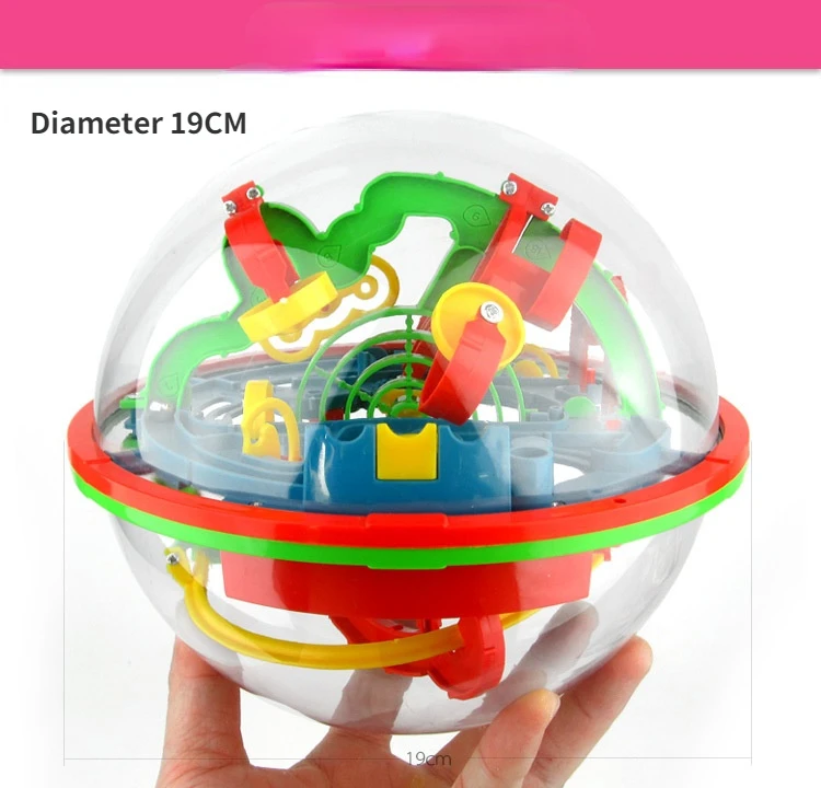 Magical Intellect Maze Ball 100 Steps Balance Perplexus Magnetic Ball  Marble Puzzle Game Toy Gift for