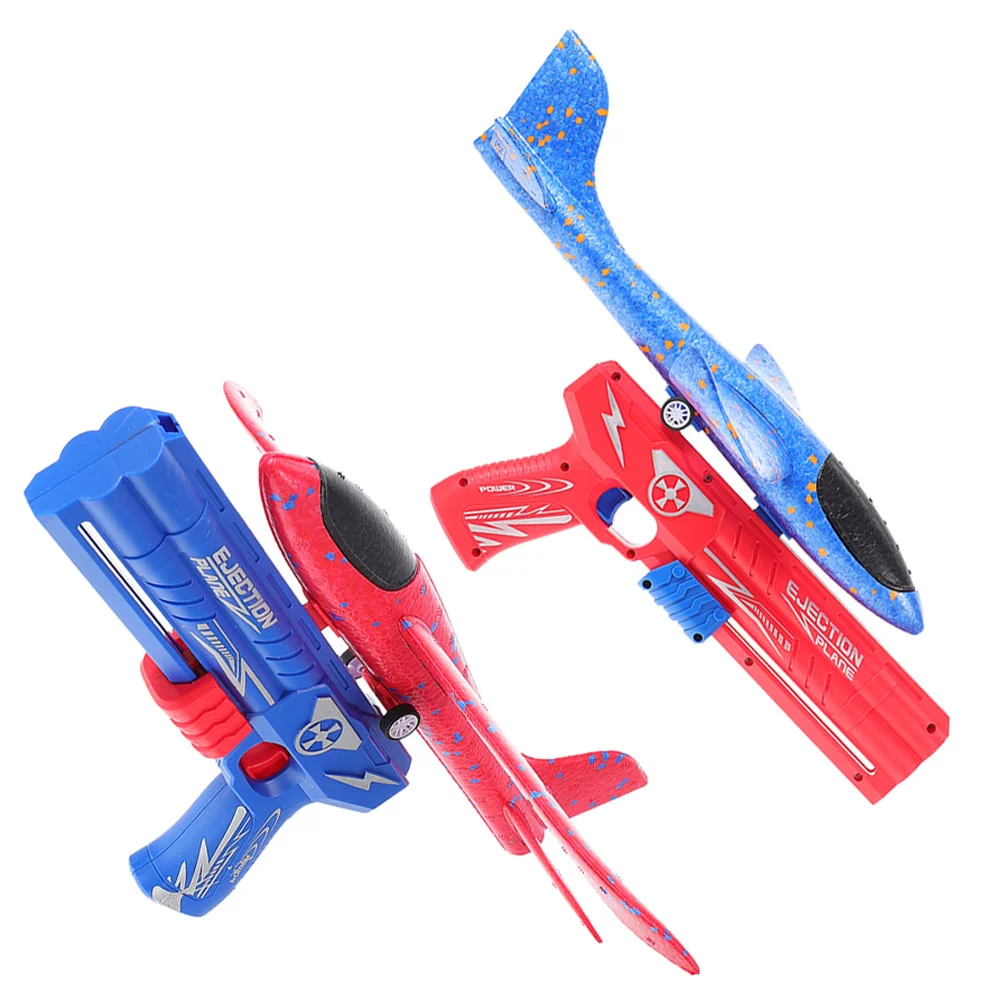 

2 Set of Foam Airplane Launcher Toys Outside Flying Toys Glider Plane Party Playthings