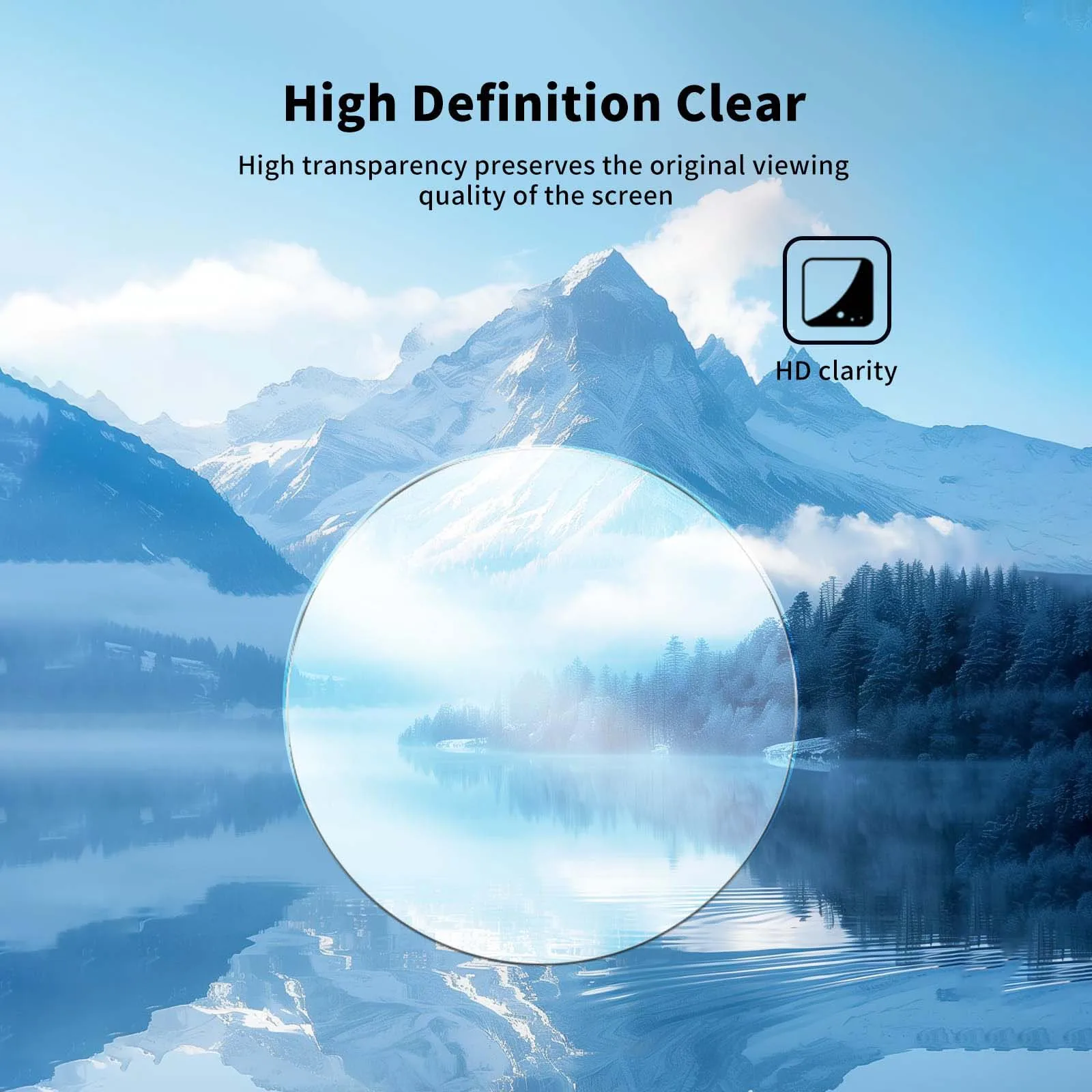 Premium Tempered Glass Screen Protector for Smartwatch – High-Definition Protective Film
