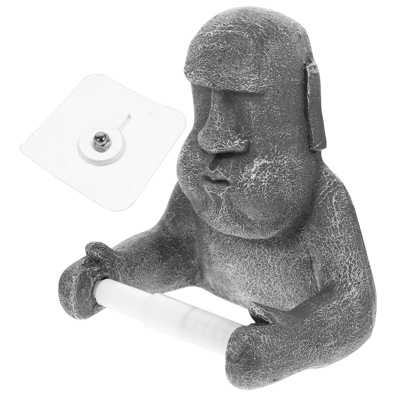 

3D Three-dimensional Tissue Box British Portrait Stone Toilet Paper Holder Desktop Towel Rack Sculpture Moai Statue Resin