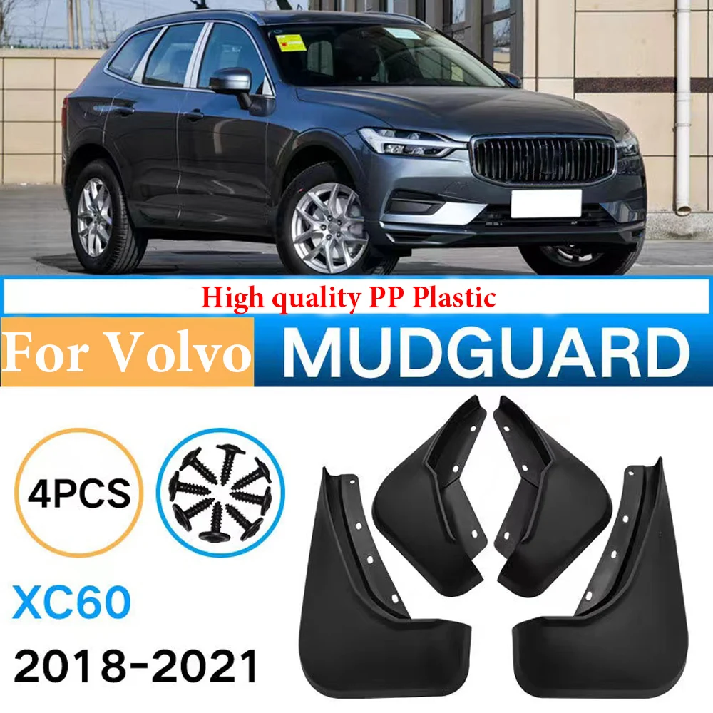 

4PCS Mud Flaps For Volvo XC60 2018 2019 2020 2021 Splash Guards Fender MudFlaps Front Rear Mudguards Car Accessories