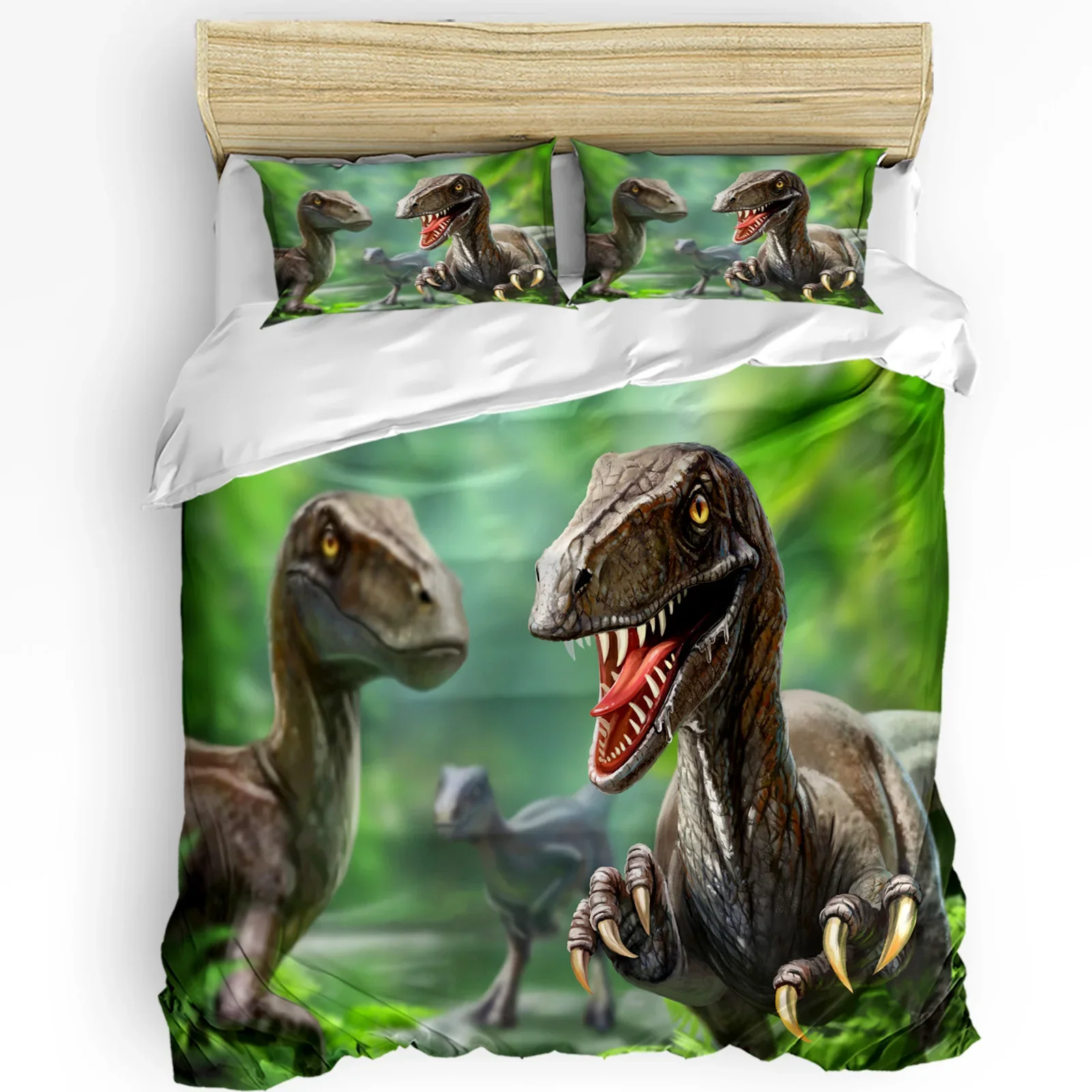 

Animal Dinosaur Forest Printed Comfort Duvet Cover Pillow Case Home Textile Quilt Cover Boy Kid Teen Girl 3pcs Bedding Set