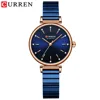 CURREN 9081 Women Quartz Watch Round Silvery Golden Clock Simple Fashion Casual Wristwatch for Ladie 5