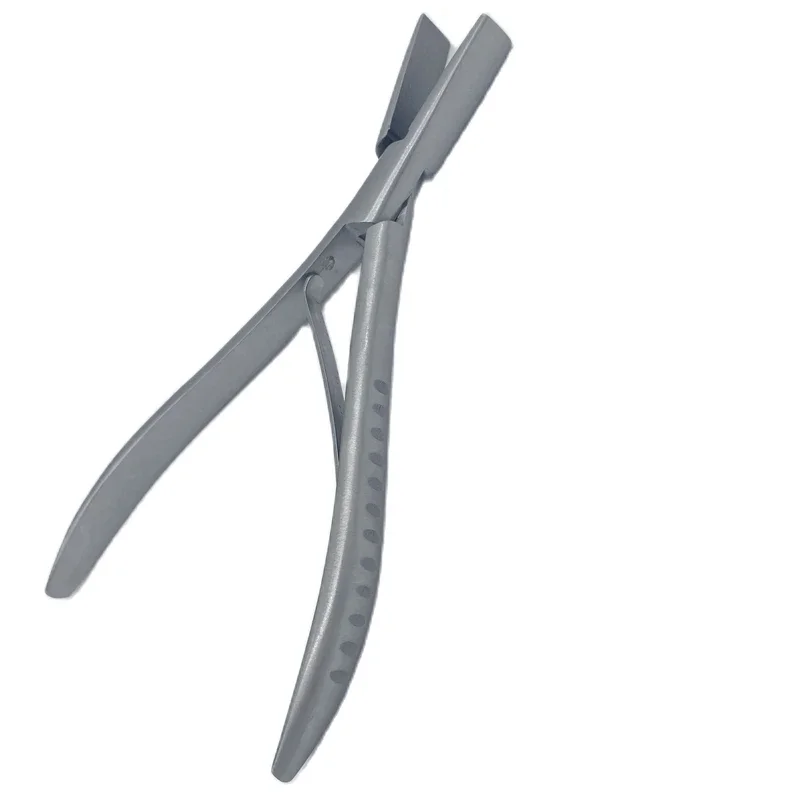 7 inch Flat teeth Silver Stainless Steel Clamp Hair Extension Pliers with smooth grooves Keratin Hair Extensions Toolshair e Hair Extension Pliers