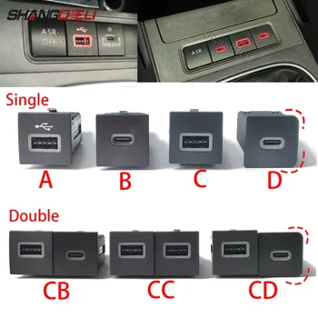 Per VW Golf 6 MK6 Jetta 5 MK5 Scirocco 2006 - 2012 Caricatore USB per auto PD Carica rapida QC3.0 Pulsante adattatore di ricarica per telefono automatico