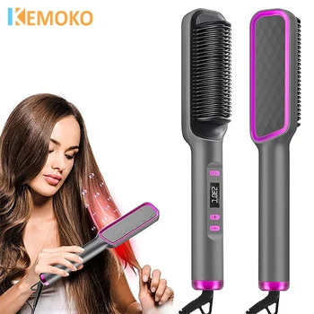 Electric Hot Comb Straight Hair Straightener Comb Straightening Brush Negative Ion Multifunctional Anti-Scalding Styling Tool 1