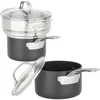 12pc Hard Anodized Nonstick Cookware Set w/Glass Lids (Set Includes: 10" Fry, 12" Fry w/Lid, 2 Qt Sauce w/Lid, 3 Qt Sauce w/Lid 3