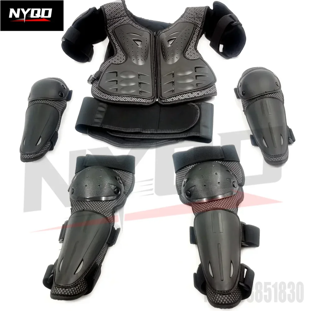 Motorcycle Children's Armor Set Racing Off road Protective Equipment Extreme Sports Safe Riding Knee Elbow Protectors 4-14 ages