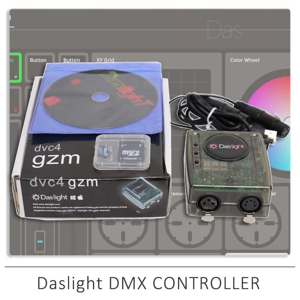 

Daslight DVC4 GZM DMX CONTROLLER USB DJ Disco lighting fog machine Lamp Par Led Rgbw For Dmx Stage Light DMX INTERFACE