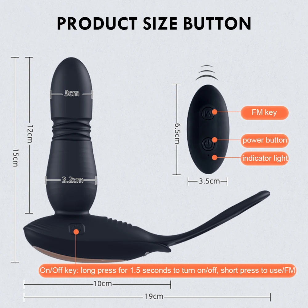 Plug Telescopic Anal Vibrators Male Prostate Massage Wireless Control Silicone Stimulate Butt Delay Ejacul_voghion.com