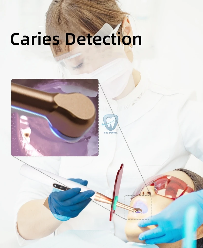 Dental Photopolymerizer Drahtlose LED 1S Aushärtung 6 Modelle Verfallene Zahnhärtungslampe mit Karieserkennung für Klinikausrüstung – Detail 4