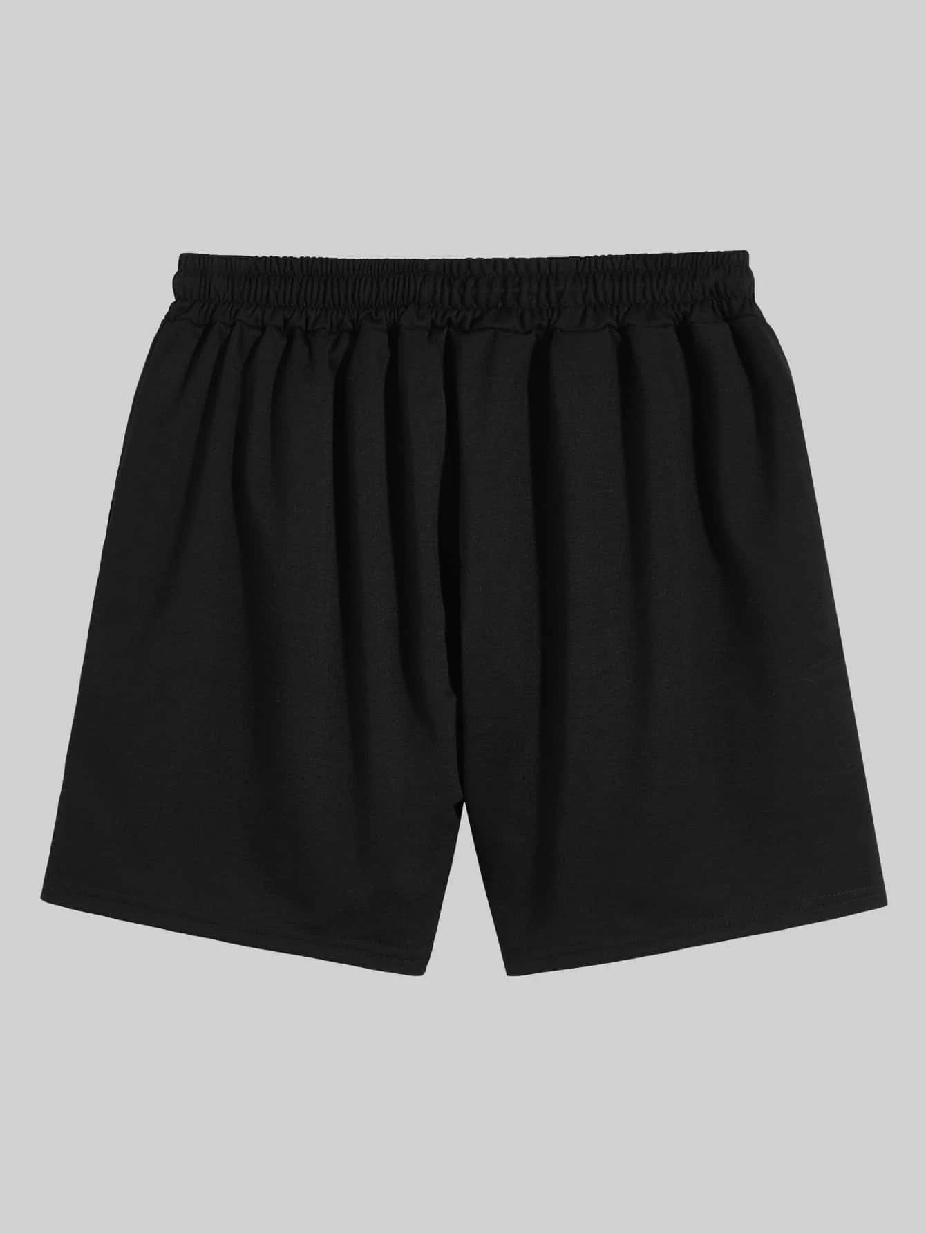 Men's Loose Fit Casual Basketball & Text Printed Sweat Shorts Streetwear Men's Beach Pants Dust Proof Hawaii Shorts Casual Short