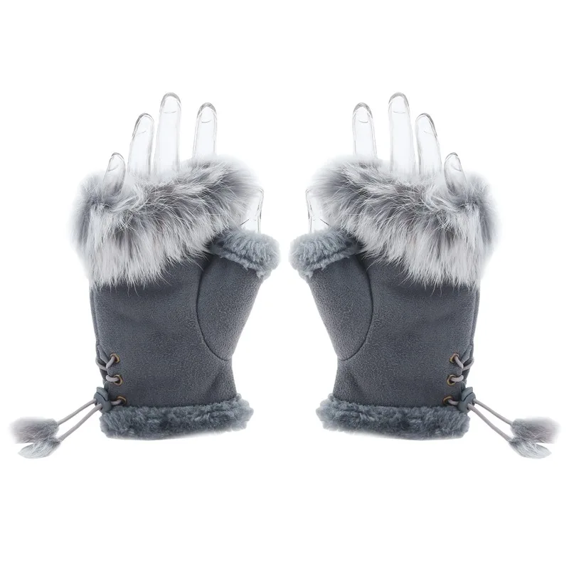 Guanti Di Pelliccia Di Coniglio Naturale Femminile Di Nuovo Arrivo Lavorati A Maglia Caldi Guanti Di Pelliccia Di Coniglio Rex Reale Donne Inverno All'aperto Guanti Di Pelliccia Di Coniglio Rex - Foto 9